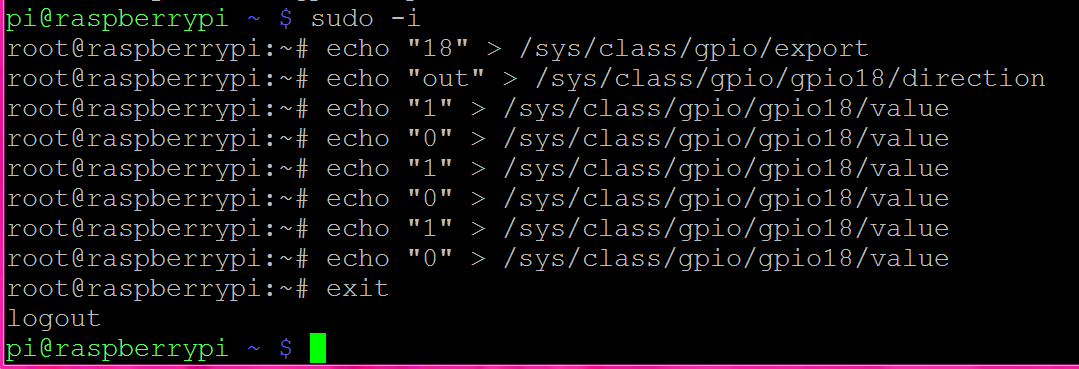 Terminal commands to enable GPIO on Raspberry Pi